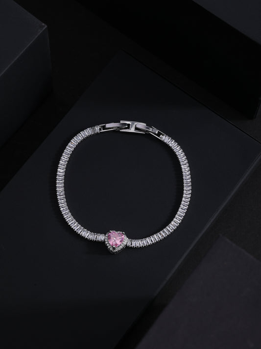 Pink Heartstone Elegance Bracelet