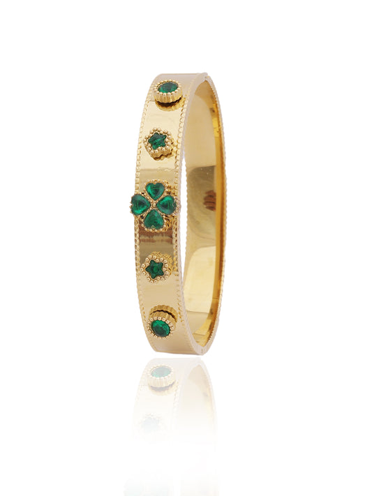 Emerald Bloom Luxe Bangle