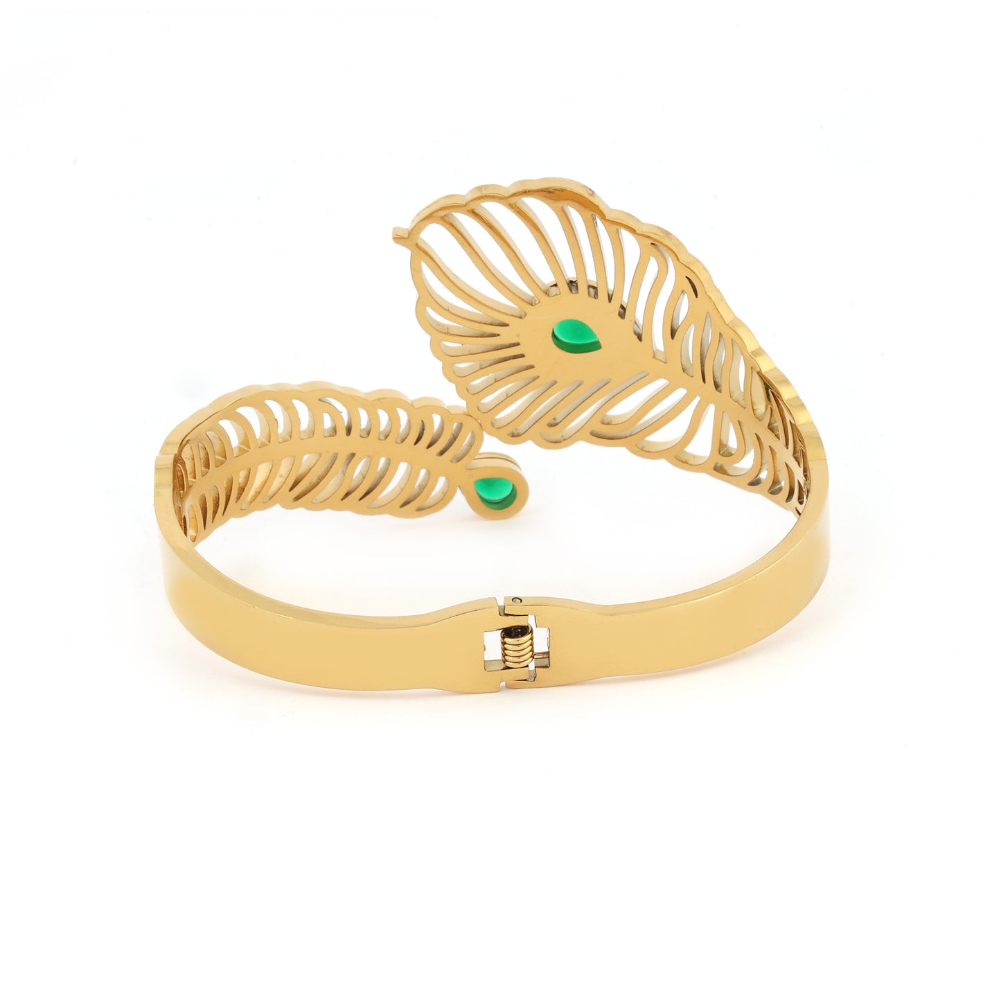 Peacock Feather Cuff Bracelet