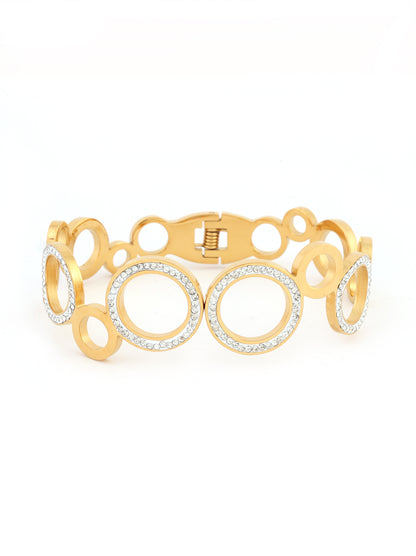 Crystal Hoop-Link Bangle