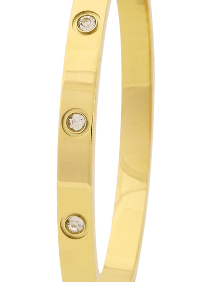 18k Gold Plated Bracelet With American Diamond