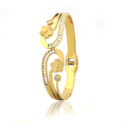 Blooming Grace Gold Bangle