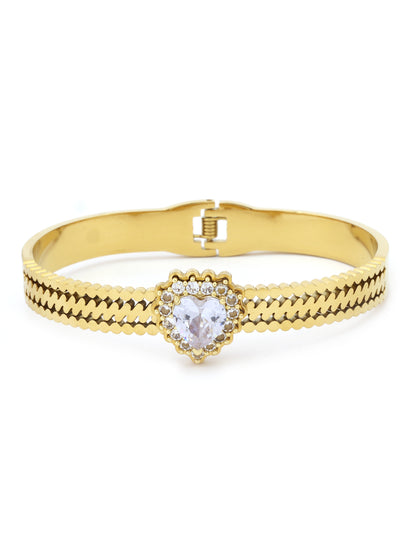 Heart Emblem Stone Bracelet