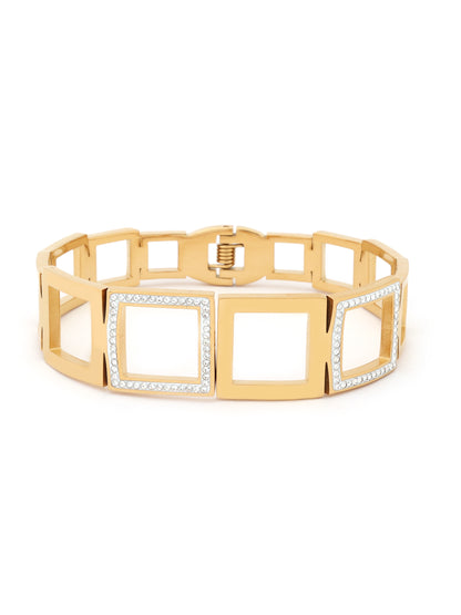 Luxe Geometric Gold Bracelet