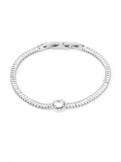 Diamond Halo Charm Bracelet