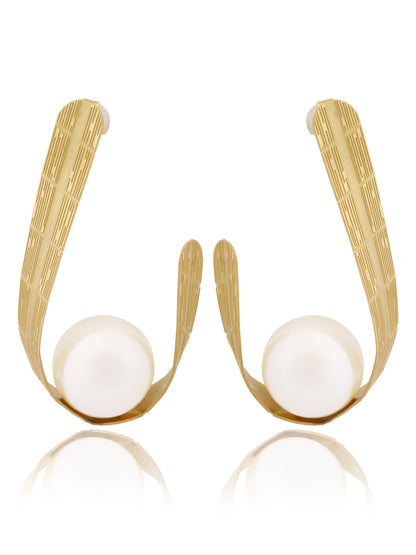 Designer Abstract Pearl Earrings