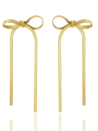 Bow Tie Drop Earrings