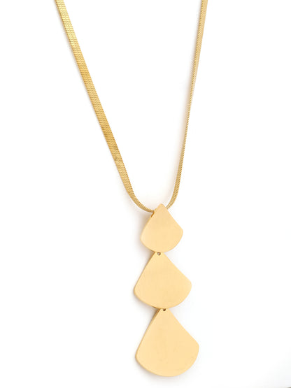 Geometric pendant necklaces