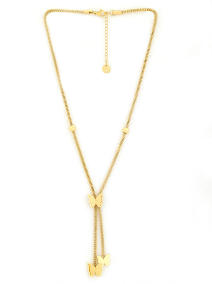 Gold Butterfly Pendant Necklace