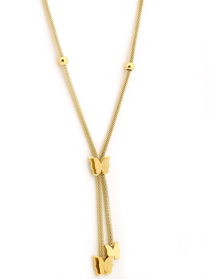Gold Butterfly Pendant Necklace