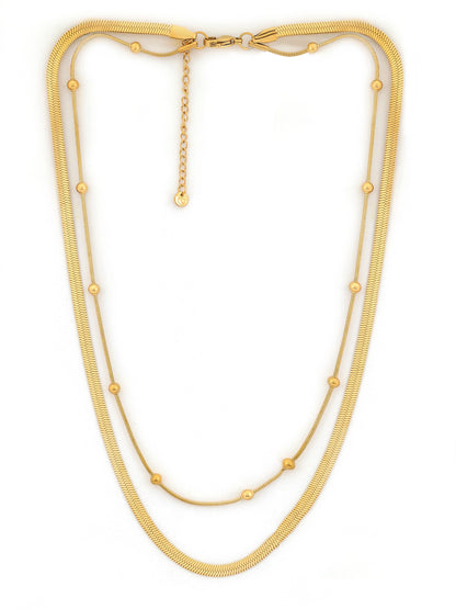 Dual Strand Gold Plated Necklace