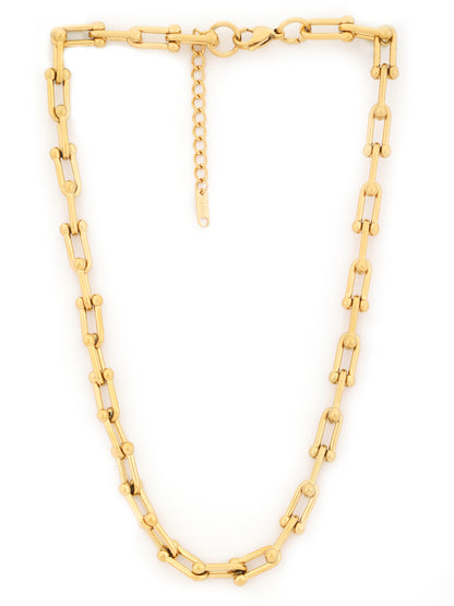 Gold Paperclip Chain Necklace