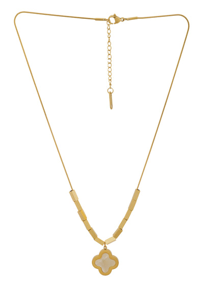 White Clover Charm Necklace