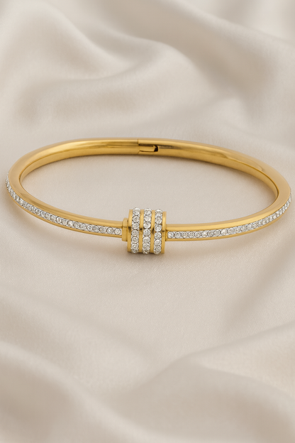 Radiant Crystal Bar Slider Bracelet
