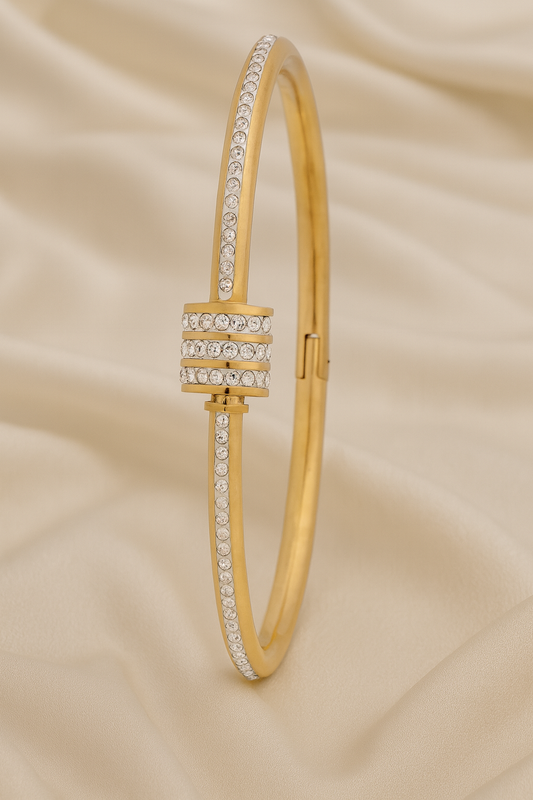 Radiant Crystal Bar Slider Bracelet