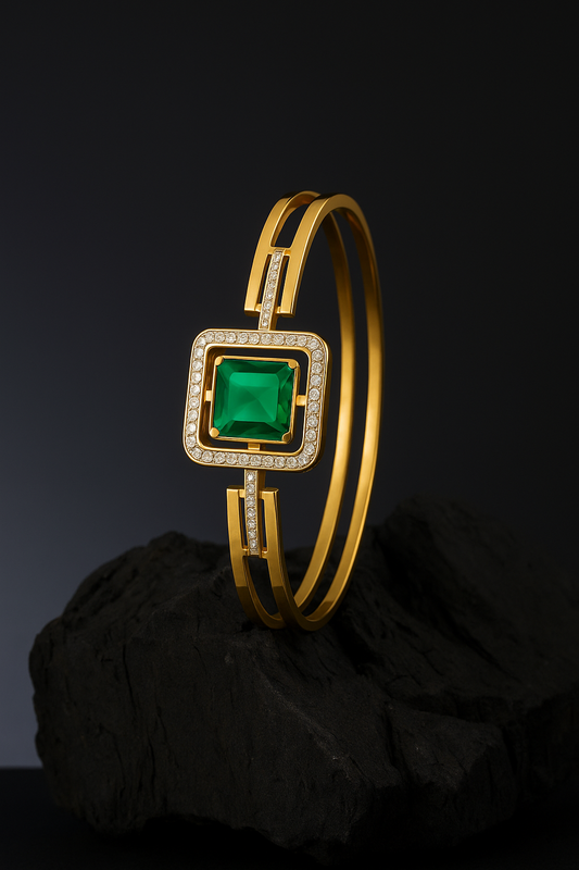 Green Gem Luxe Bangle