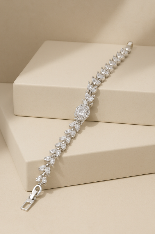 Crystal Marquise Flower Bracelet