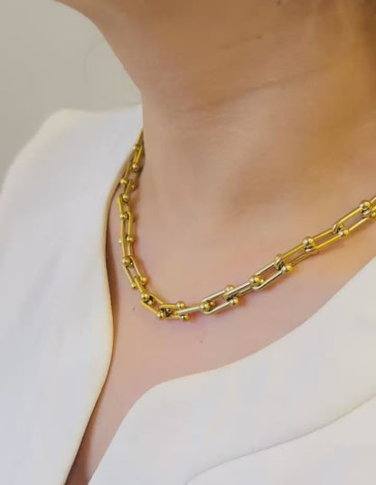 Gold Paperclip Chain Necklace
