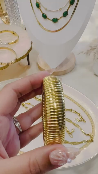Viper Luxe Coil 18k Gold Plated Bracelet