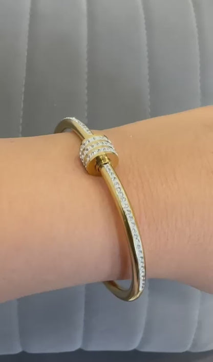 Radiant Crystal Bar Slider Bracelet